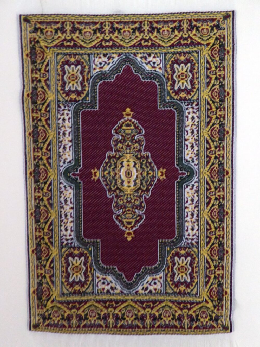 NEW 6.5” x 4” MINIATURE ORIENTAL ASIAN CARPET BAKU AZERBIJAN DOLL HOUSE RUG